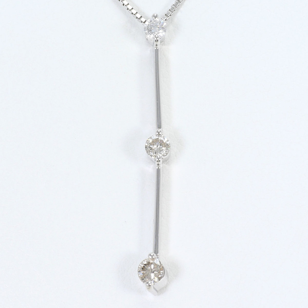 VINTAGE 18k Silver Diamond Necklace
